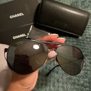 Chanel Polarized Aviator Sunglasses